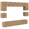 vidaXL TV Cabinet Set 8 pcs Artisan Oak Engineered Wood