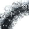 vidaXL Christmas Ball Wreathes 2 pcs Silver 33 x 33 x 7 cm Polystyrene