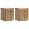 vidaXL Wall-Mounted Bedside Cabinet 2 pcs Artisan Oak Engineered Wood