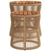 vidaXL Garden Side Tables 2 pcs with Wooden Top Beige Poly Rattan