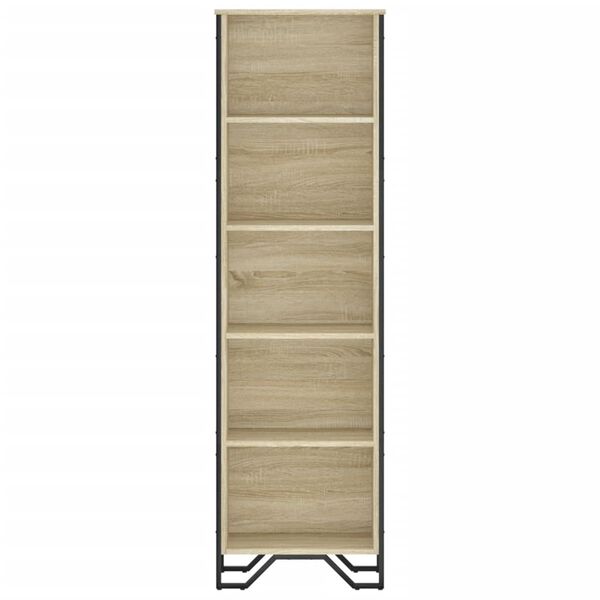 vidaXL Bookcase Sonoma Oak 50x31x169 cm Engineered Wood