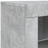 vidaXL Sideboard with LED Lights Concrete Grey 162x37x67 cm