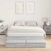 vidaXL Storage Bed Frame Grey Sonoma 140 cm Engineered Wood