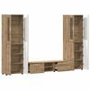 vidaXL TV Cabinet Set with Drawer FLORIN Artisan Oak Engineered Wood