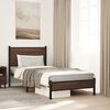 vidaXL Metal Bed Frame without Mattress Brown Oak 75x190 cm Small Single
