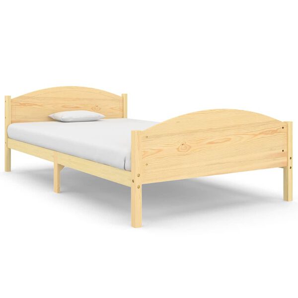 vidaXL Bed Frame without Mattress Solid Pine Wood 120x200cm