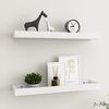 vidaXL Loggia Wall Shelves 2 pcs White 60x15x4 cm MDF