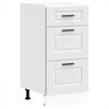 vidaXL Kitchen Base Cabinet "Porto" White Engineered Wood