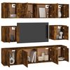 vidaXL 8 Piece TV Cabinet Set Smoked Oak Engineered Wood