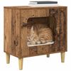 vidaXL Cat House Old Wood 51 x 30 x 52 cm Engineered Wood