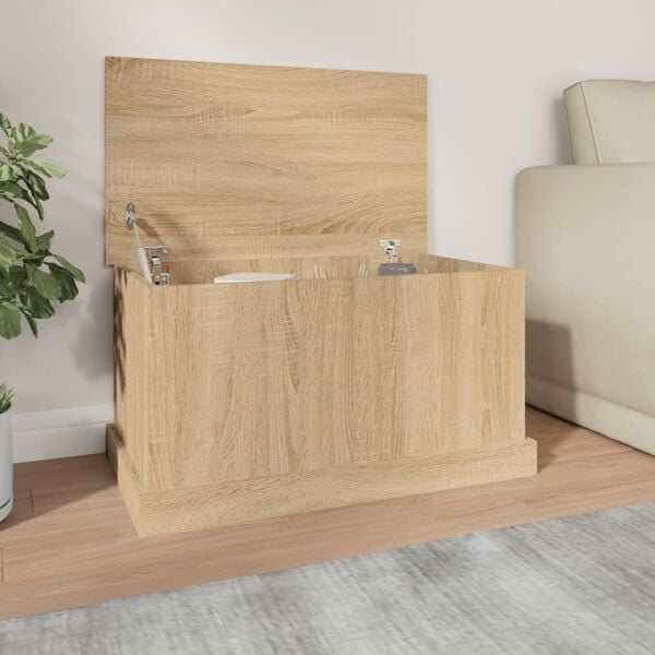 vidaXL Storage Box Sonoma Oak 70x40x38 cm Engineered Wood