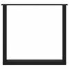 vidaXL Dining Table Legs U-Shaped 2 pcs Black 90x(72-73) cm Steel
