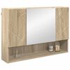 vidaXL Bathroom Mirror Cabinet Wall-mounted Sonoma oak 80 x 17 x 55 cm