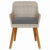 vidaXL Garden Chair 2 pcs Light Grey 55 x 62.5 x 82cm Poly Rattan