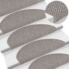 vidaXL Stair Mats Self-adhesive Sisal-Look 15 pcs 65x21x4 cm Silver