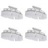 vidaXL Ceiling Lamp with Ellipsoid Glass Shades 4 pcs E14
