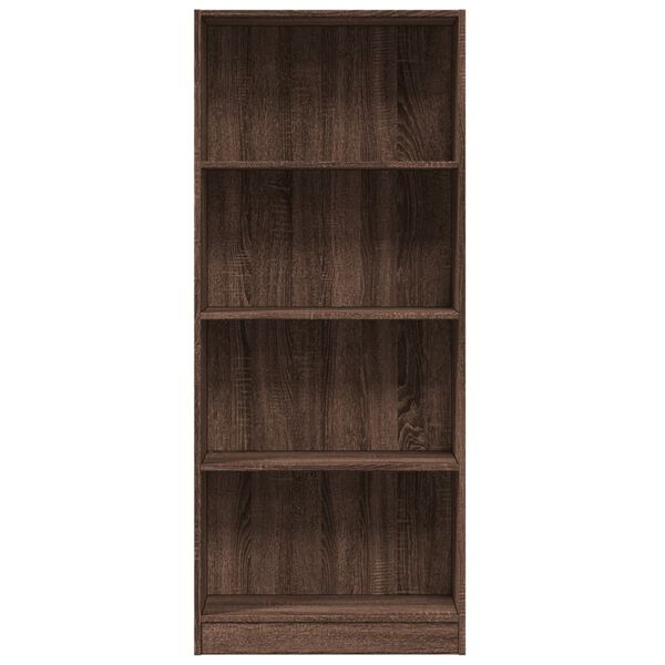 vidaXL Bookcase Brown Oak 60x24x143 cm Engineered Wood