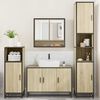 vidaXL 4 Piece Bathroom Furniture Set Sonoma Oak Engineered Wood