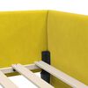 vidaXL Corner Bed Frame with Headboard Yellow 80 cm x 200 cm Velvet