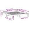 vidaXL Bed Frame without Mattress White 200x200 cm Solid Wood Pine