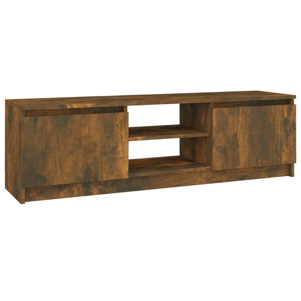 vidaXL TV Cabinet Smoked Oak 120x30x35.5 cm Engineered Wood