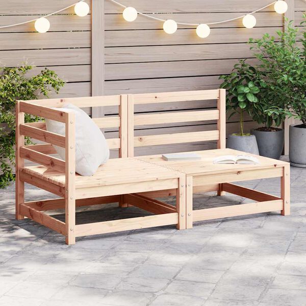 vidaXL 2 Piece Garden Lounge Set Solid Pinewood
