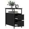 vidaXL Bedside Cabinet Black 30x60x60 cm Engineered Wood