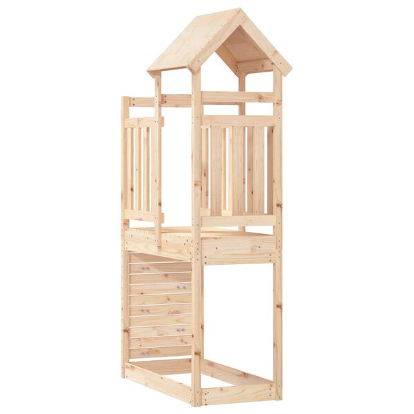 vidaXL Play Tower Brown 53 x 110.5 x 214 cm Solid Pine Wood