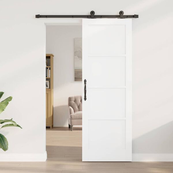 vidaXL Sliding Door ORKDAL White 73.5 x 211 cm Solid Pine Wood