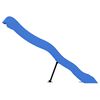 vidaXL Play Slide Blue 174x38 cm Polypropylene