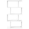 vidaXL Room Divider Bookcase 4-Tier White 70x24x129 cm Engineered Wood