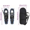 vidaXL 3 in 1 Snowshoes Blue and Black 30 inches Aluminum and HDPE
