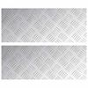 vidaXL Stair Tread 2 pcs 50 x 20 cm Silver Aluminium Rectangular