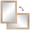 vidaXL Bathroom Mirror 50x70 cm Solid Wood Mango and Glass