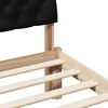 vidaXL Bed frame Brown and black 120 x 200 cm Solid pine wood