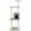 vidaXL Cat Tree with Sisal Scratching Posts Light Grey 105 cm