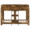 vidaXL Bunk Bed for Kids Smoked Oak 80 x 160 cm Engineered Wood