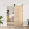 vidaXL Sliding Door Brown 90 x 208 cm Solid Pine Wood