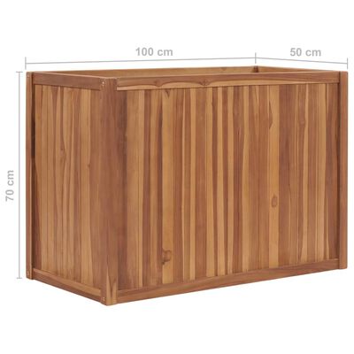 vidaXL Raised Bed 100x50x70 cm Solid Teak Wood