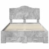 vidaXL Bed Frame Concrete Grey 120 x 190 cm Engineered Wood