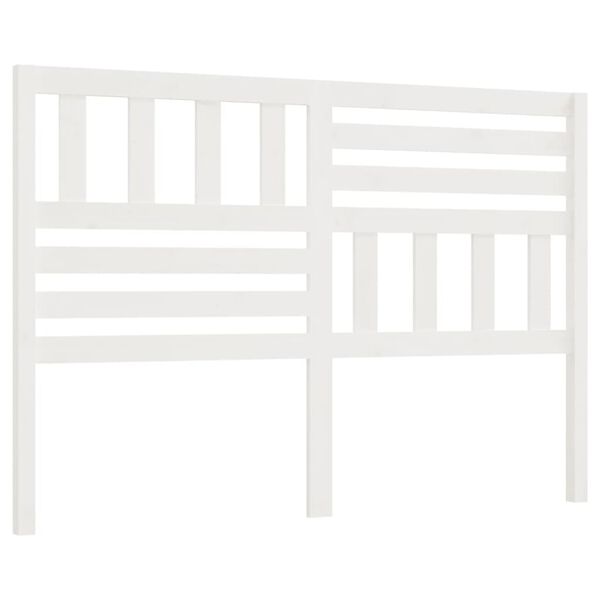 vidaXL Bed Headboard White 156x4x100 cm Solid Wood Pine