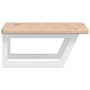 vidaXL Basin Shelf Wall Mounted Steel and Solid Wood Oak