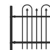vidaXL Spike Arch Fence Black 200 x 110 cm Powder-Coated Steel