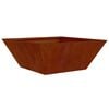 vidaXL Garden Planter 5 pcs Rusty 40 x 40 x 15 cm Weathering Steel