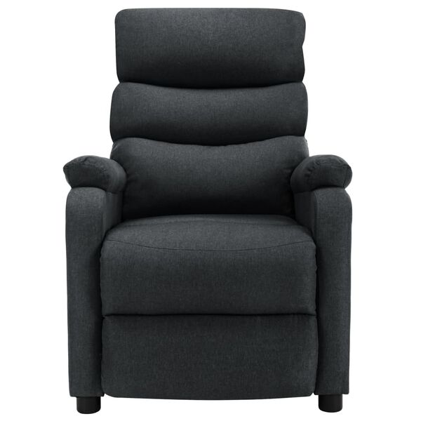 vidaXL Recliner Chair Dark Grey Fabric