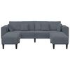 vidaXL Velvet Sofa with Cushion 3 pcs Dark Grey 208 cm Velvet