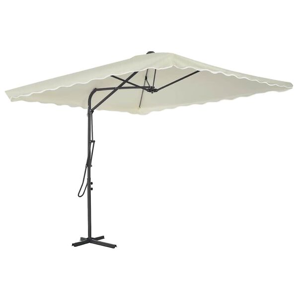 vidaXL Garden Parasol with Steel Pole 250x250 cm Sand