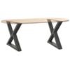 vidaXL Coffee Table Legs 2 pcs Anthracite 60x(42-43.3) cm Steel