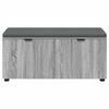 vidaXL Hall Bench with Cushion with Door Grey Sonoma 100 x 38 x 46 cm