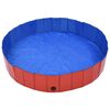 vidaXL Foldable Dog Swimming Pool Red 160x30 cm PVC